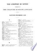 Les Missions catholiques