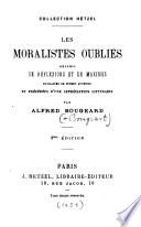 Les moralistes oubliés
