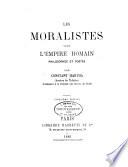 Les moralistes sous l'empire romain