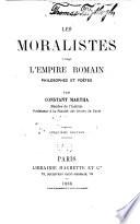 Les moralistes sous l'empire romain