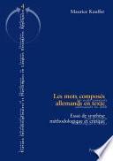 Les mots composés allemands en texte