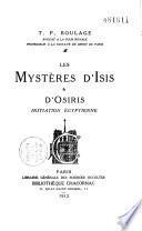 Les mystères d'Isis & d'Osiris
