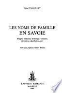 Les noms de famille en Savoie