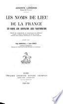 Les noms de lieu de la France