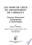Les noms de lieux du département de l'Hérault