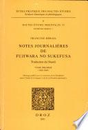 Les notes journalières de Fujiwara no Sukefusa: 1038-1040