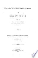 Les notions fondamentales du droit civil