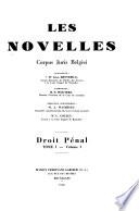 Les novelles, corpus juris belgici