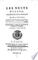 Les nuits a d'Young, traduites de l'Anglois par M. le Tourneur