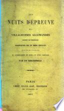 Les Nuits d'Épreuve des villageoises allemandes avant le mariage. Dissertation sur un usage singulier; traduite de l'allemand et accompagnée de notes et d'une postface par un Bibliophile
