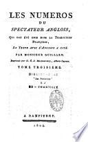 Les Numéros Du Spectateur Anglois, Qui Ont Été Omis Dans la Traduction Françoise, Le Texte Avec L'anglois À Coté