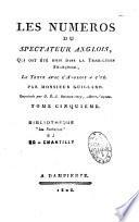 Les Numéros Du Spectateur Anglois, Qui Ont Été Omis Dans la Traduction Françoise, Le Texte Avec L'anglois À Coté