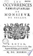 Les Occurrences remarquables de Monsieur de Belley [J. P. Camus]