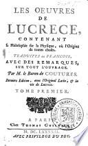 LES OEUVRES DE LUCRECE
