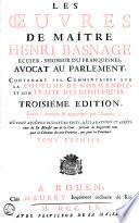 Les oeuvres de maître Henri Basnage