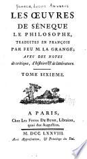 Les oeuvres de Séneque le philosophe
