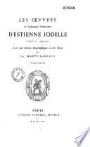 Les oeuvres et meslanges poétiques d'Estienne Jodelle