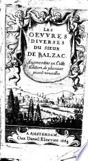 Les oevvres diverses du sieur de Balzac