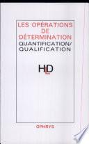 Les opérations de détermination