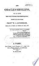 Les oracles sibyllins ou La suite des souvenirs prophétiques