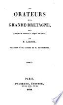 Les orateurs de la Grande-Bretagne depuis le règne de Charles 1. jusqu'à nos jours par H. Lalouel
