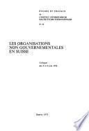 Les Organisations non gouvernementales en Suisse