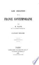 Les origines de la France contemporaine: L'ancien régime