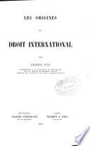 Les origines du droit international