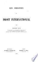 Les origines du droit international