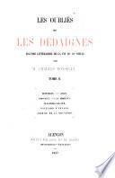 Les oubliés et les dédaignés figures littéraires de la fin du 18e siècle