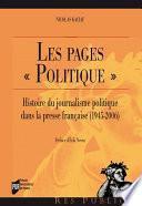 Les pages « Politique »