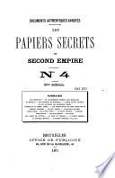Les papiers secrets du Second Empire