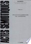 Les parcours passionnels de l'indifference