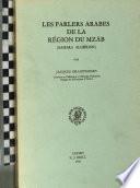 Les parlers arabes de la région du Mzāb