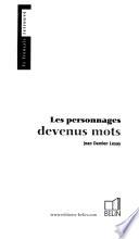 Les personnages devenus mots