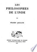 Les philosophes de l'Inde