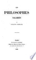 Les philosophes salariés