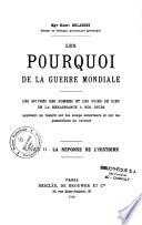 Les pourquoi de la guerre mondiale