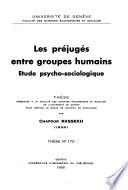 Les préjugés entre groupes humains