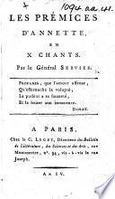Les Prémices d'Annette, en dix chants [in prose].