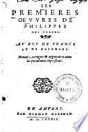Les premieres oeuvres de Philippe des Portes