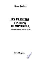 Les premiers Italiens de Montréal