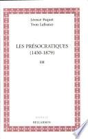 Les présocratiques
