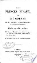 Les princes rivaux, ou Mémoires de Mistress Mary-Anne Clarke, favorite du duc d'York, écrits par elle-même