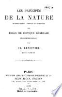 Les principes de la nature