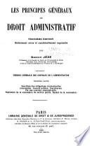 Les principes généraux du droit administratif: Théorie générale des contrats de l'administration. 1934-36
