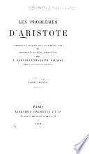 Les problèmes d'Aristote