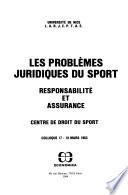 Les Problèmes juridiques du sport