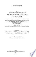 Les procès-verbaux du Directoire exécutif, an V-an VIII: Vendeʹmiaire-frimaire an VI [22 septembre-20 deʹcembre 1797