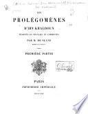 Les prolégomènes d'Ibn Khaldoun